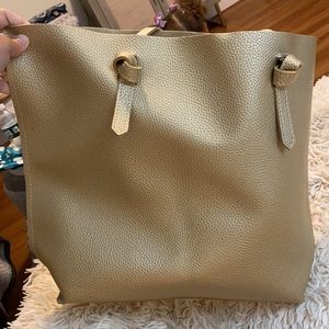 👜 light/Matte gold Tote purse